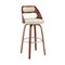Armen Living Julius 30" Cream Faux Leather and Walnut Wood Bar Stool LCJUBAWACR30 - alternate 1